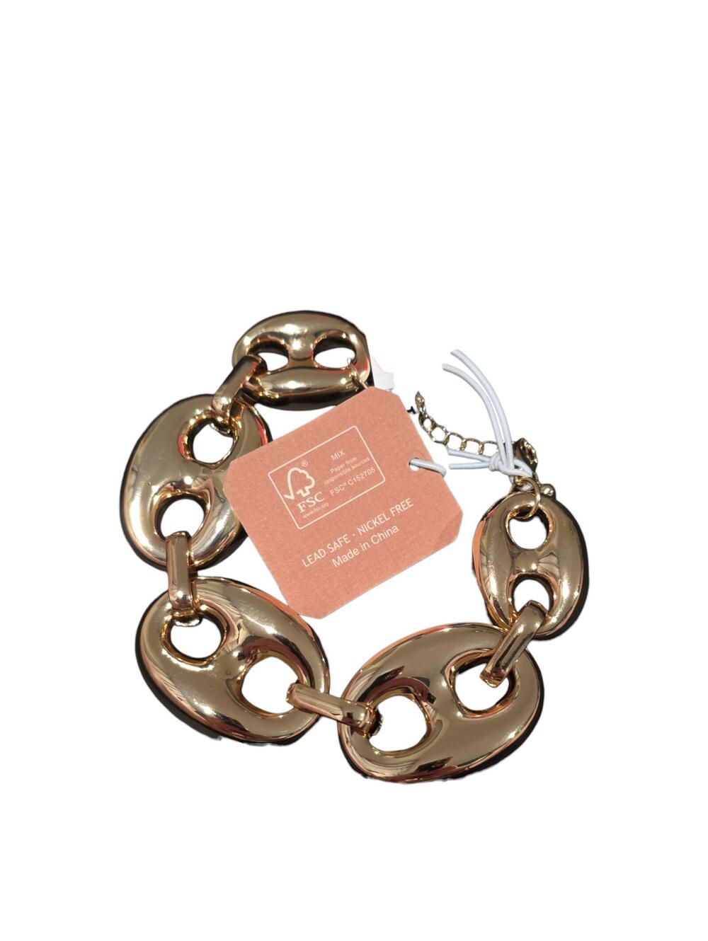 Camila Coelho Gold Tone Chunky Link Bracelet